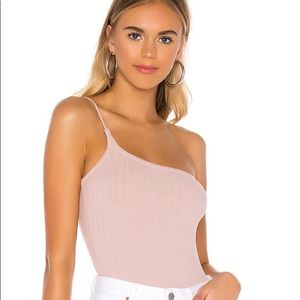 Majorelle blush color one shoulder bodysuit
